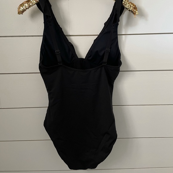 Black Ruffle Swimsuit - Picture 4 of 6